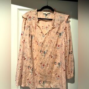 Loft pink, blue and red top. The size is 16 plus.